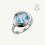 sky blue topaz ring, ocean inspired jewellery, sterling silver ring, handmade gemstone ring, gift for her, aquamarine jewellery, water inspired ring, boho jewellery for women, special occasion gift, ocean lover jewelry, dainty sterling ring, birthday gift for her, nature inspired ring