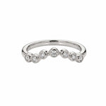 Platinum Ethereal Curved Diamond Ring - The Cressida Ring - Dainty London