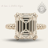 Platinum Luxury Moissanite Gemstone Ring - Merrow - Dainty London