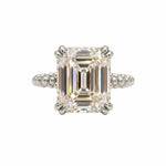 Platinum Luxury Moissanite Gemstone Ring - Merrow - Dainty London