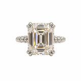 Platinum Luxury Moissanite Gemstone Ring - Merrow - Dainty London