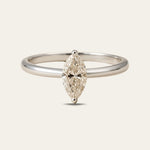 Platinum Marquise Diamond Ring - The Marlowe Ring - Dainty London