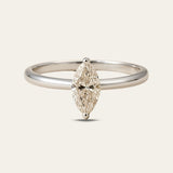 Platinum Marquise Diamond Ring - The Marlowe Ring - Dainty London