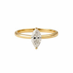 Platinum or Gold Marquise Diamond Ring - The Marlowe Ring - Dainty London