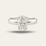 Platinum Oval Diamond Ring - The Isolde Ring - Dainty London