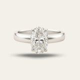 Platinum Oval Diamond Ring - The Isolde Ring - Dainty London