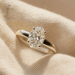 Platinum Oval Diamond Ring - The Isolde Ring - Dainty London