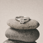 Platinum pear diamond ring - The Yara - Dainty London
