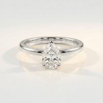 Platinum Pear Diamond Ring - The Yara Ring - Dainty London