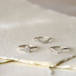 Platinum Pear Diamond Ring - The Yara Ring - Dainty London