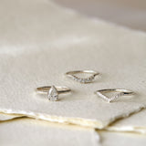 Platinum Pear Diamond Ring - The Yara Ring - Dainty London