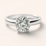 Platinum Solitaire Diamond Ring - The Mina Ring - Dainty London