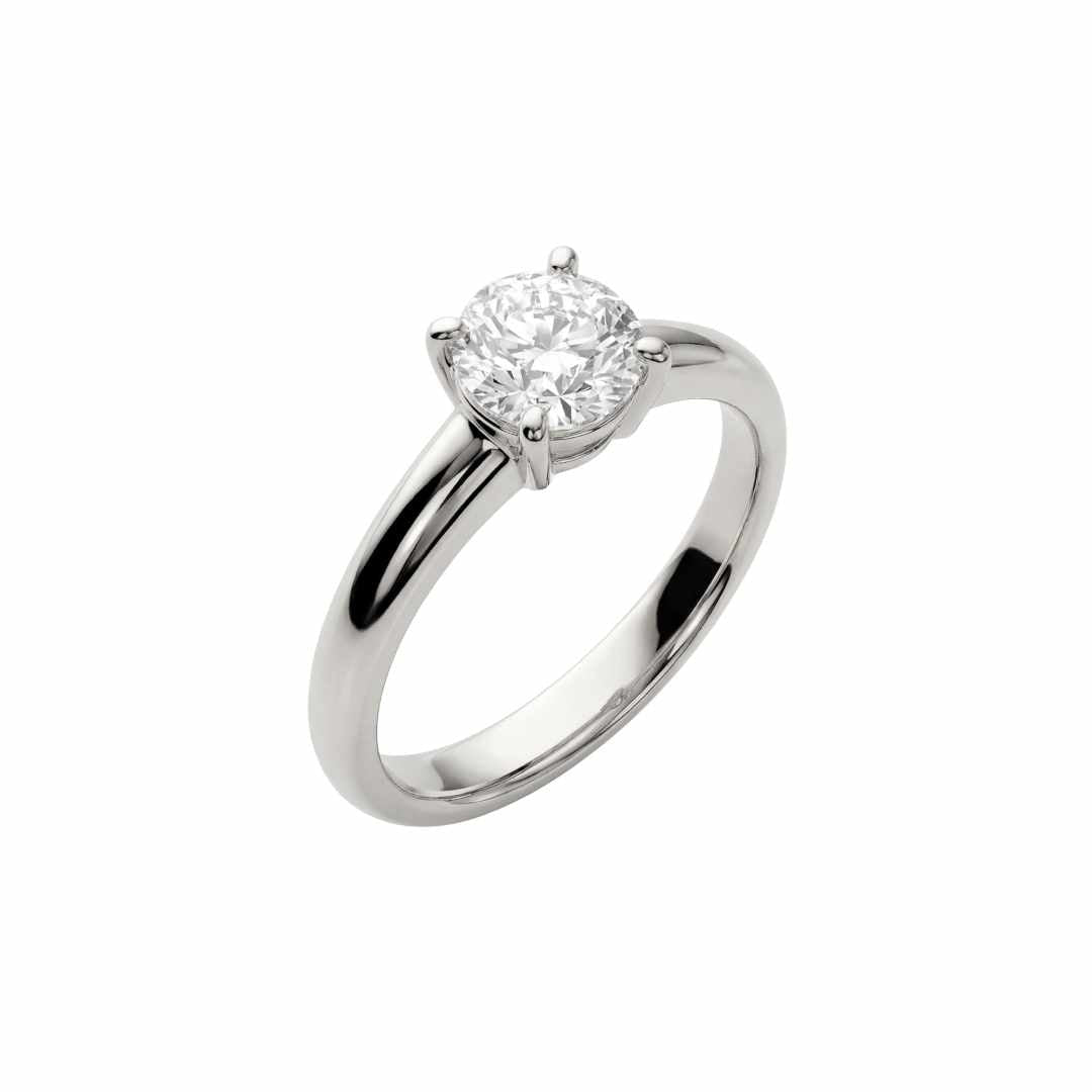 Platinum Solitaire Diamond Ring - The Mina Ring - Dainty London