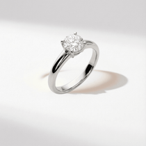 Platinum Solitaire Diamond Ring - The Mina Ring - Dainty London