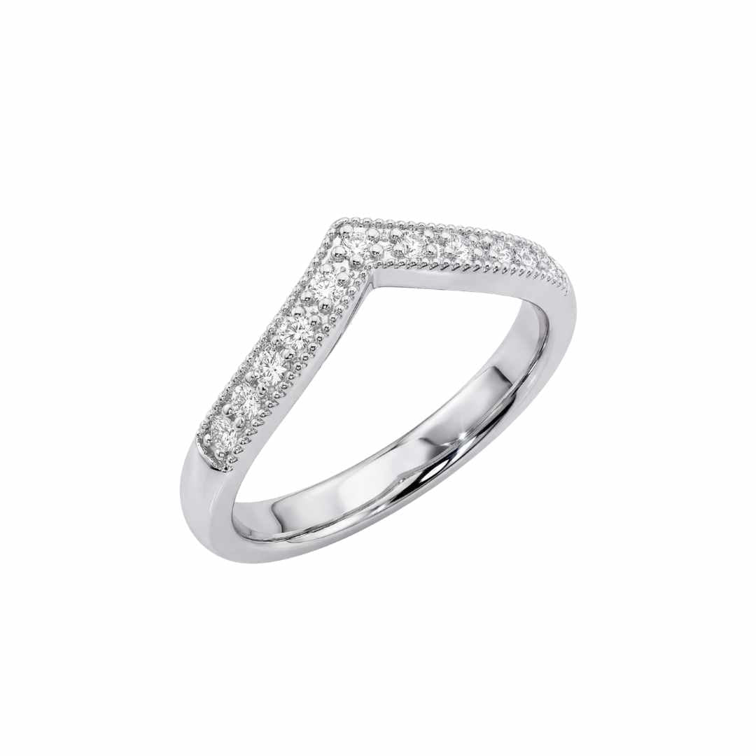 Pointed Halo Diamond White Gold Ring - Clara - Dainty London