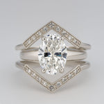 Pointed Halo Diamond White Gold Ring - Clara - Dainty London