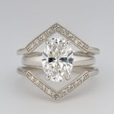 Pointed Halo Diamond White Gold Ring - Clara - Dainty London
