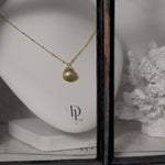 Solid Gold Seashell Necklace - Luxury layered necklaces - Dainty London solid gold seashell necklace, beach jewellery, coastal jewellry, mermaid jewelry, ocean inspired necklace, fairtrade gold necklace, seaside gift, handcrafted gold necklace, beach lover gift, sea shell pendant, summer jewelry, mermaid gift, ocean lover jewelry