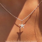 Silver Starfish Necklace - Luxury layered necklaces - Dainty London starfish necklace, ocean jewelry, beach jewelry, nautical necklace, beach lover gift, sea lover jewellery, nautical jewellry, gift for her, silver starfish, beach wedding jewelry, summer accessory, handmade sea jewelry, seaside gift