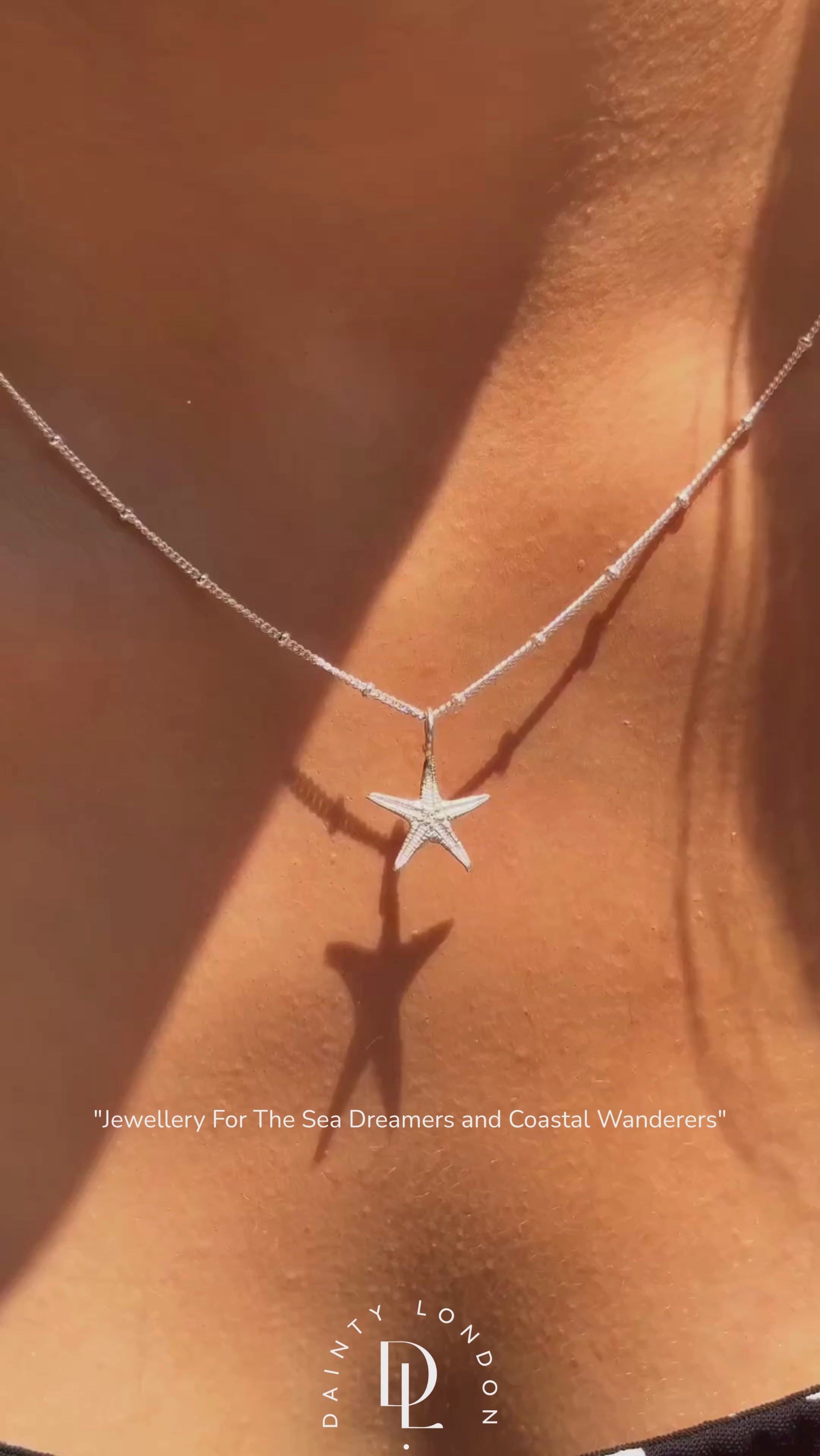 Silver Starfish Necklace - Luxury layered necklaces - Dainty London starfish necklace, ocean jewelry, beach jewelry, nautical necklace, beach lover gift, sea lover jewellery, nautical jewellry, gift for her, silver starfish, beach wedding jewelry, summer accessory, handmade sea jewelry, seaside gift