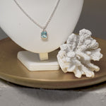 Maxi Silver Astrid Necklace - Sky Blue Topaz Gemstone - Premium layered jewelry - Dainty London