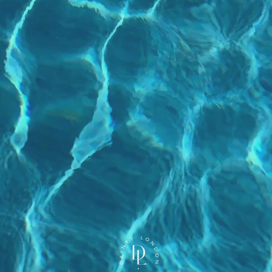 gold Zaria ring, barnacle textured ring, ocean inspired jewellery, sea shell jewellry, nautical statement ring, blue topaz ring, coastal jewelry gift, maritime ring, handcrafted British jewelry, sea life jewelry, bold gold ring, seaside wedding jewelry, ocean lover gift