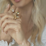 green quartz ring, nature-inspired jewellery, cocktail ring for her, gold vermeil jewellry, unique gift for women, handcrafted jewelry, boho style ring, organic design ring, wedding anniversary gift, statement jewellery, eco-friendly jewelry, special occasion ring, gift for her