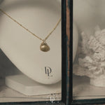 Solid Gold Seashell Necklace - Luxury layered necklaces - Dainty London solid gold seashell necklace, beach jewellery, coastal jewellry, mermaid jewelry, ocean inspired necklace, fairtrade gold necklace, seaside gift, handcrafted gold necklace, beach lover gift, sea shell pendant, summer jewelry, mermaid gift, ocean lover jewelry
