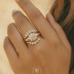 Gold Solitaire Diamond Ring - The Mina Ring - Dainty London Dainty diamond ring in 9ct white gold or platinum. Ideal worn alone or stacked – perfect for subtle jewellery stacking with a natural, ocean-inspired touch.