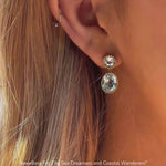 coastal jewellery, ocean-inspired earrings, sky blue topaz, statement hoops, mythology jewelry, women’s gift jewellry, gold vermeil earrings, boho style earrings, something blue bridal wedding day, beach jewelry, unique gift for her, celestial jewelry, summer accessories