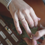 The Yellow Gold Calista Ring with Diamond- Anniversary Rings for her - Dainty London