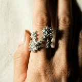 ocean jewelry, coral ring, statement ring, adjustable ring, silver jewelry, gold vermeil ring, beach jewelry, seaside jewelry, handmade jewelry, gift for her, coastal jewelry, organic jewelry, ocean lover gift