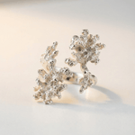 ocean jewelry, coral ring, statement ring, adjustable ring, silver jewelry, gold vermeil ring, beach jewelry, seaside jewelry, handmade jewelry, gift for her, coastal jewelry, organic jewelry, ocean lover gift