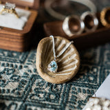 Silver Aurelia Necklace - Blue Topaz Gemstone - Dainty London