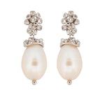 Silver Baroque Pearl Earrings - Lyra - Dainty London