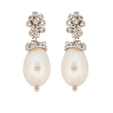 Silver Baroque Pearl Earrings - Lyra - Dainty London