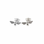 Silver Bumble Bee Stud Earrings - Dainty London