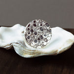 Silver Geometric Circle Ring - The Hemera Ring - Dainty London