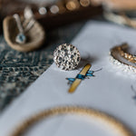 Silver Geometric Circle Ring - The Hemera Ring - Dainty London