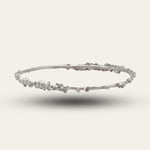 Silver Grain Bangle - Everyday Ladies Stacking Bracelets - Recycled sterling silver bangles - Dainty London