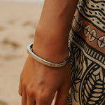 Silver Hinged Square Bangle - Vintage Design - Dainty London