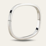 Silver Hinged Square Bangle - Vintage Design - Dainty London