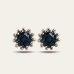 Silver London Blue Topaz Cleodora Studs - Dainty London