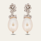Silver Lyra Baroque Pearl Earrings - Dainty London