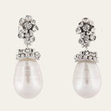 Silver Lyra Baroque Pearl Earrings - Dainty London