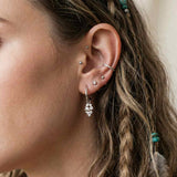 Silver Lyra Hoop Earrings - Dainty London