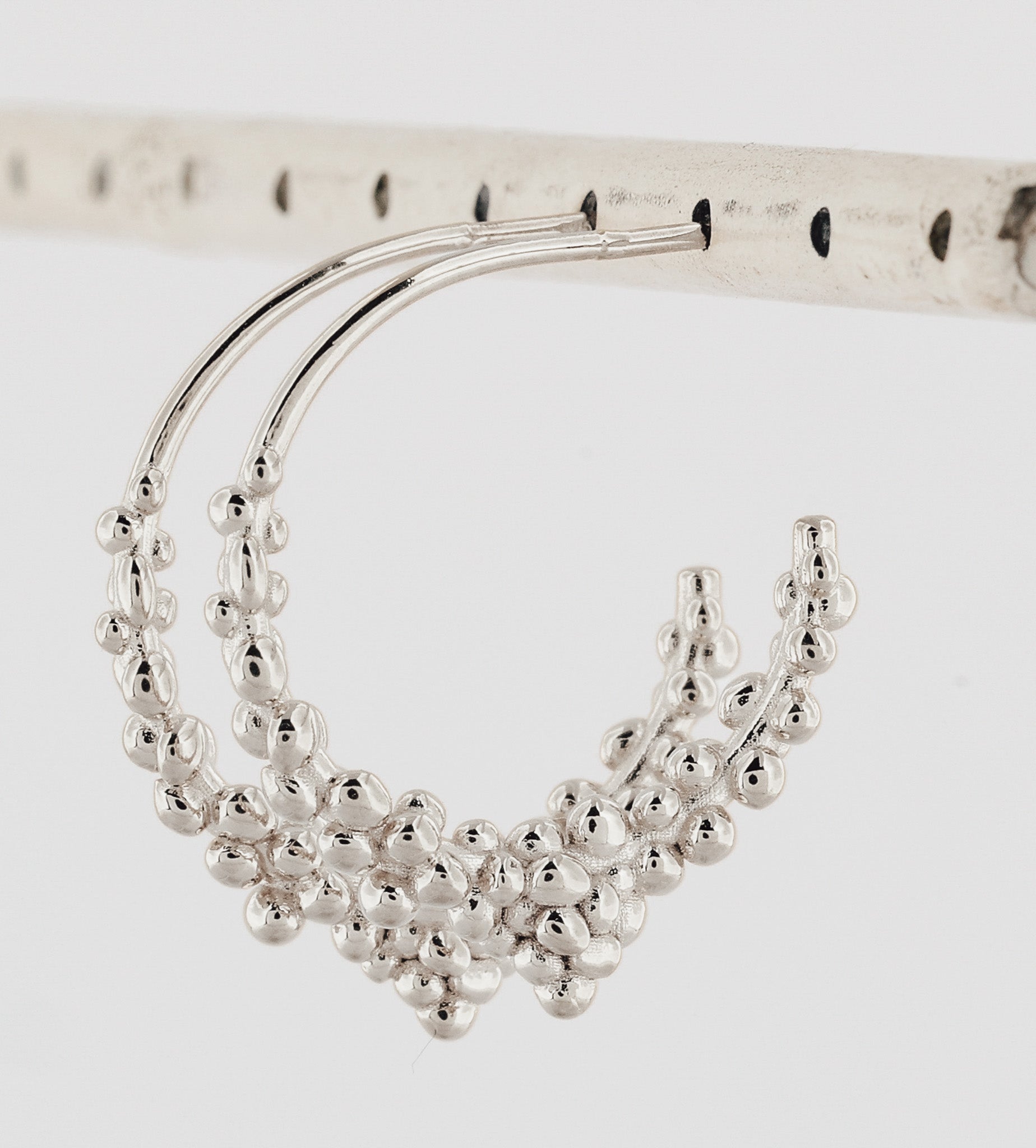 Silver Nyx Hoops - Sustainable Luxury Hoop Earrings - Dainty London