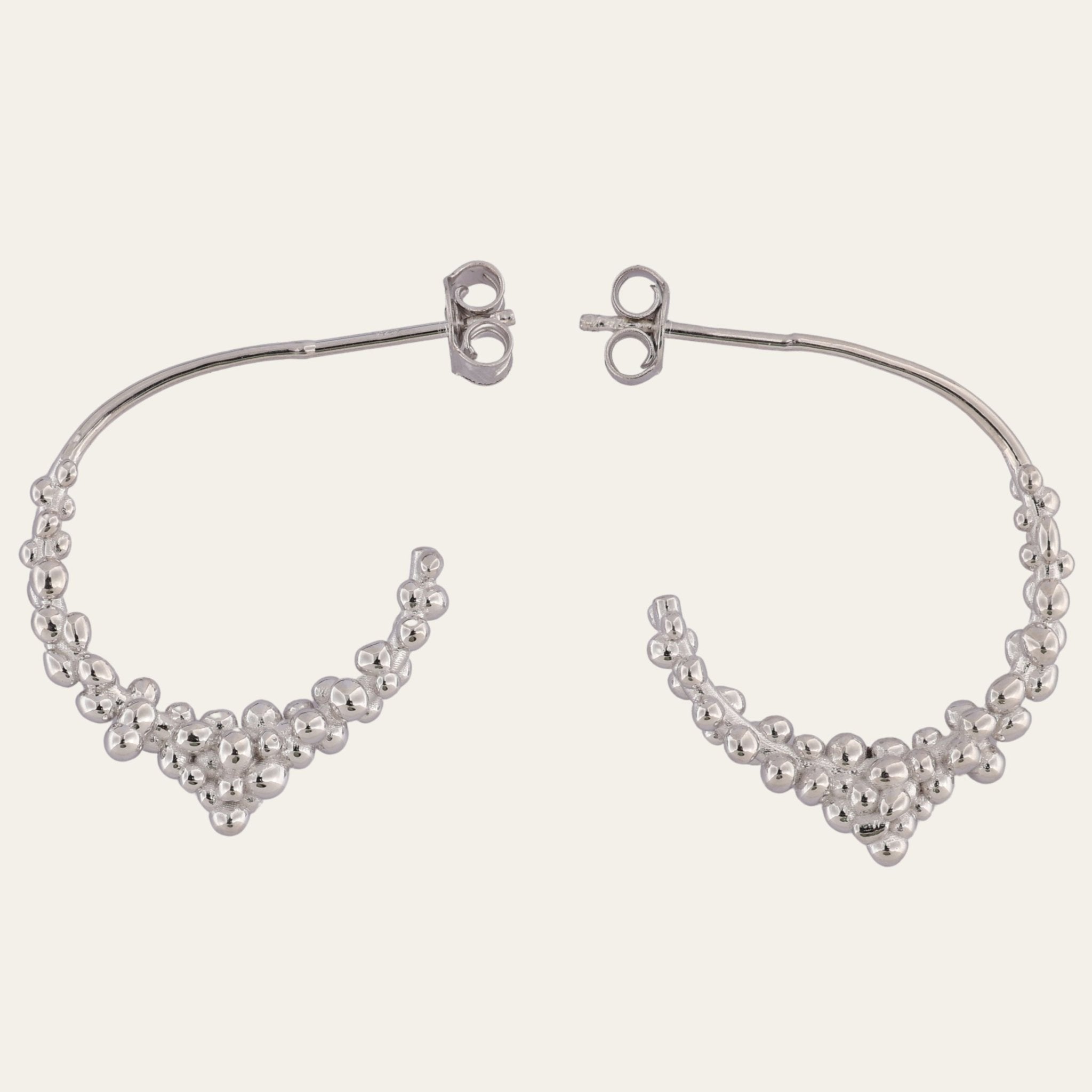 Silver Nyx Hoops - Sustainable Luxury Hoop Earrings - Dainty London