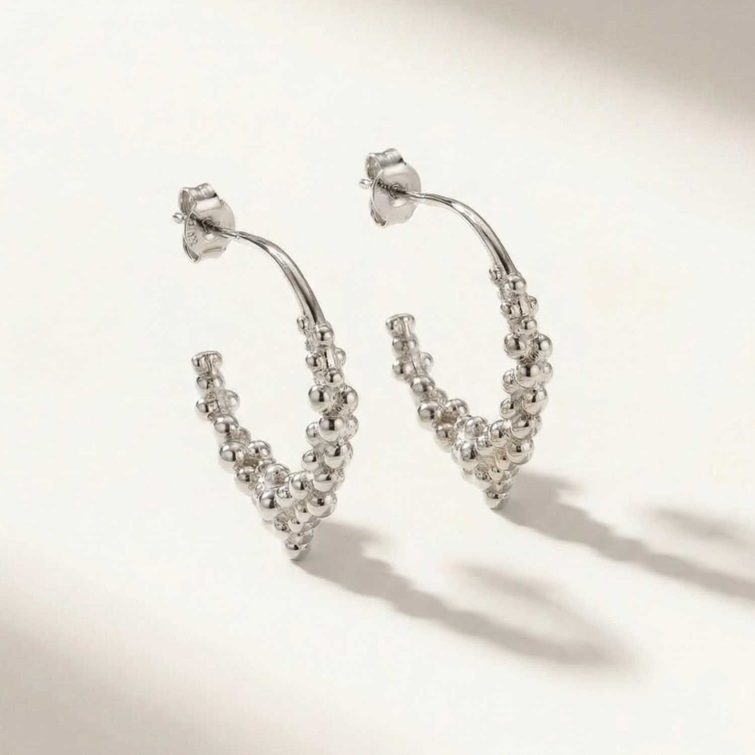 Silver Nyx Hoops - Dainty London