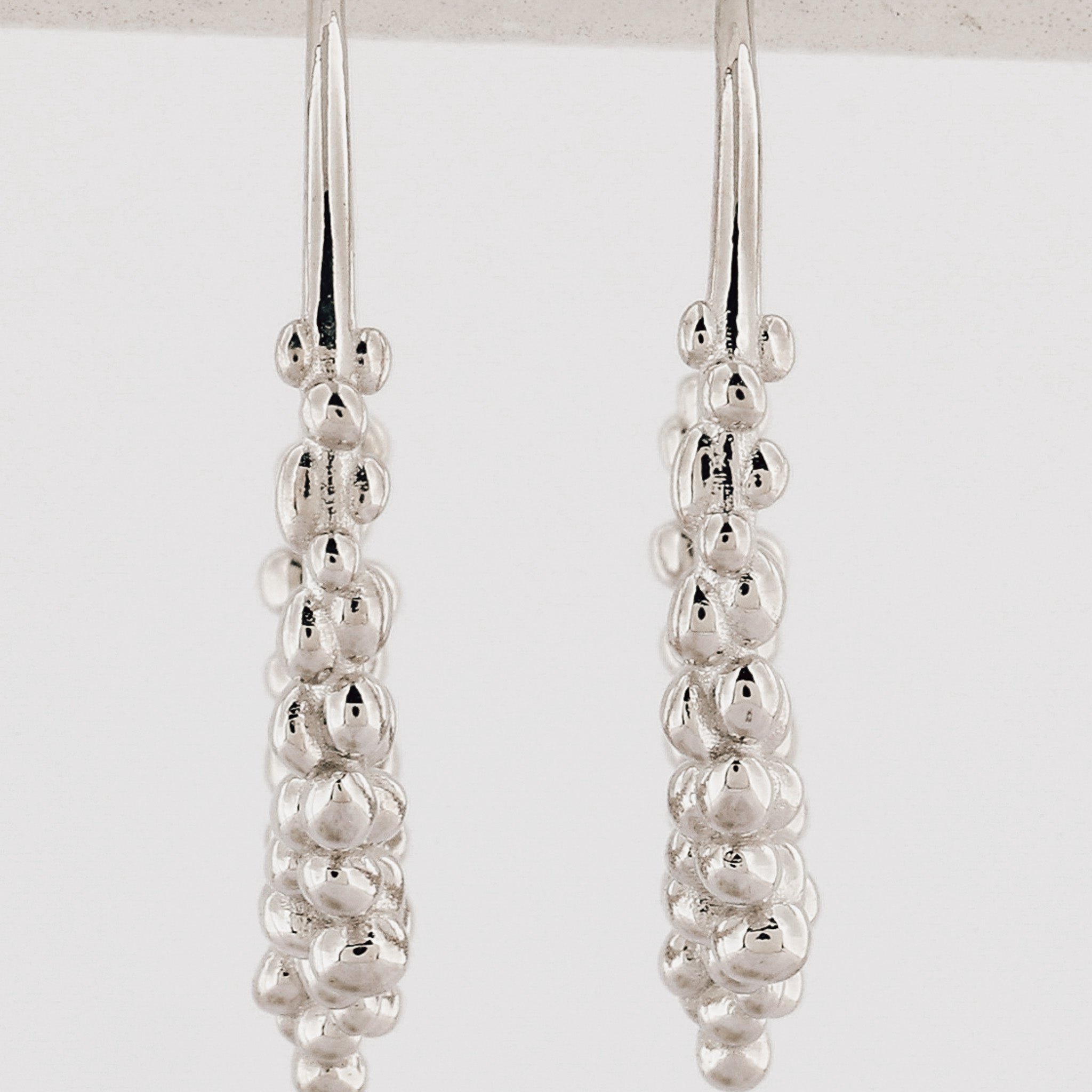 Silver Nyx Hoops - Sustainable Luxury Hoop Earrings - Dainty London
